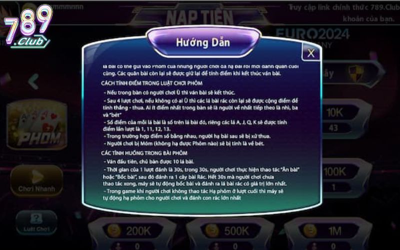 Cách chơi bài phỏm 789club cho người mới