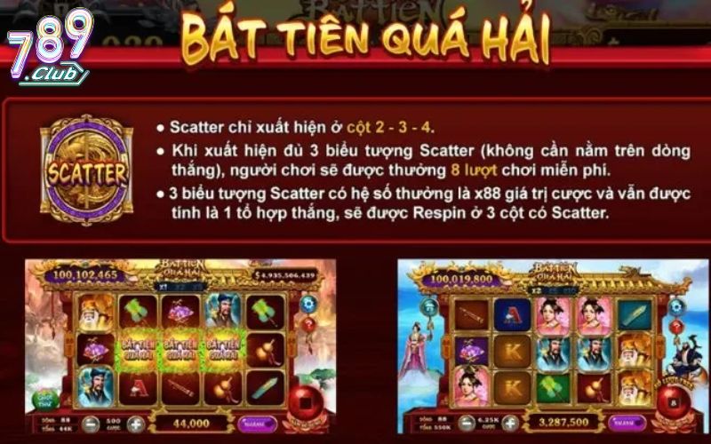 Cách chơi Nổ hũ Bát Tiên Quá Hải tại 789 Club