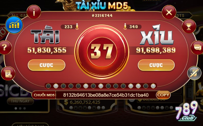 nâng cược từng bước khi chơi tài xỉu MD5 789Club