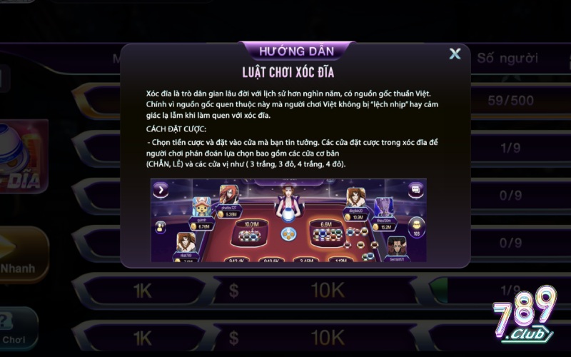 Nguyên tắc khi chơi xóc đĩa 789Club
