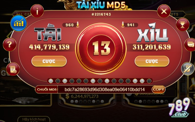 Phân tích kết quả trước của tài xỉu MD5 789Club