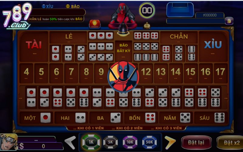 Tổng hợp các cửa cược trong Sicbo